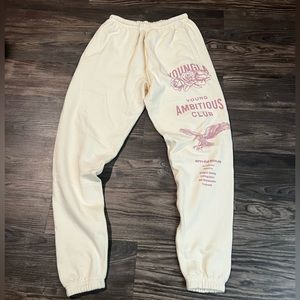 Youngla Immortal Joggers, Cream/ Off- White, Size: S, NWOT